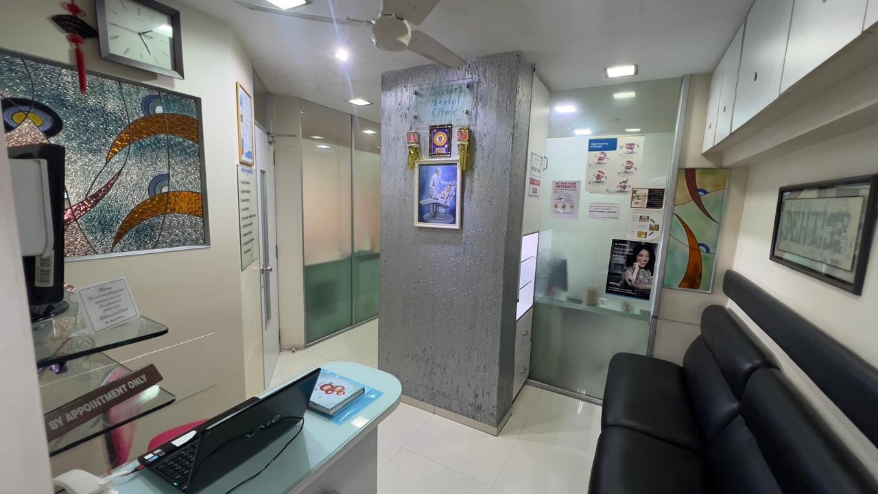 Calm, light-filled reception area of Doctor's Dental Clinic